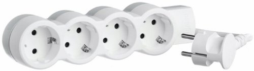 Удлинитель с заземлением Legrand Стандарт 4х1,5м 16А 3500Вт бело-серый картинка 